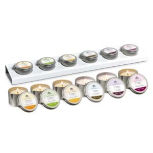 Display for 6 Massasjelys, Hvit