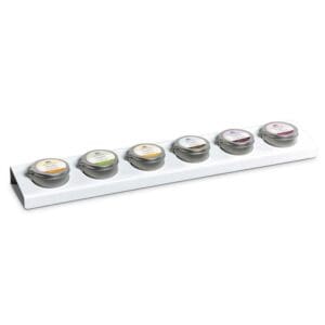 Display for 6 Massasjelys, Hvit